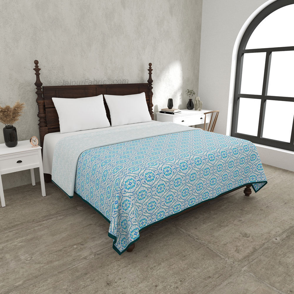 The Illusion Blueish Double Bed Dohar Blanketq